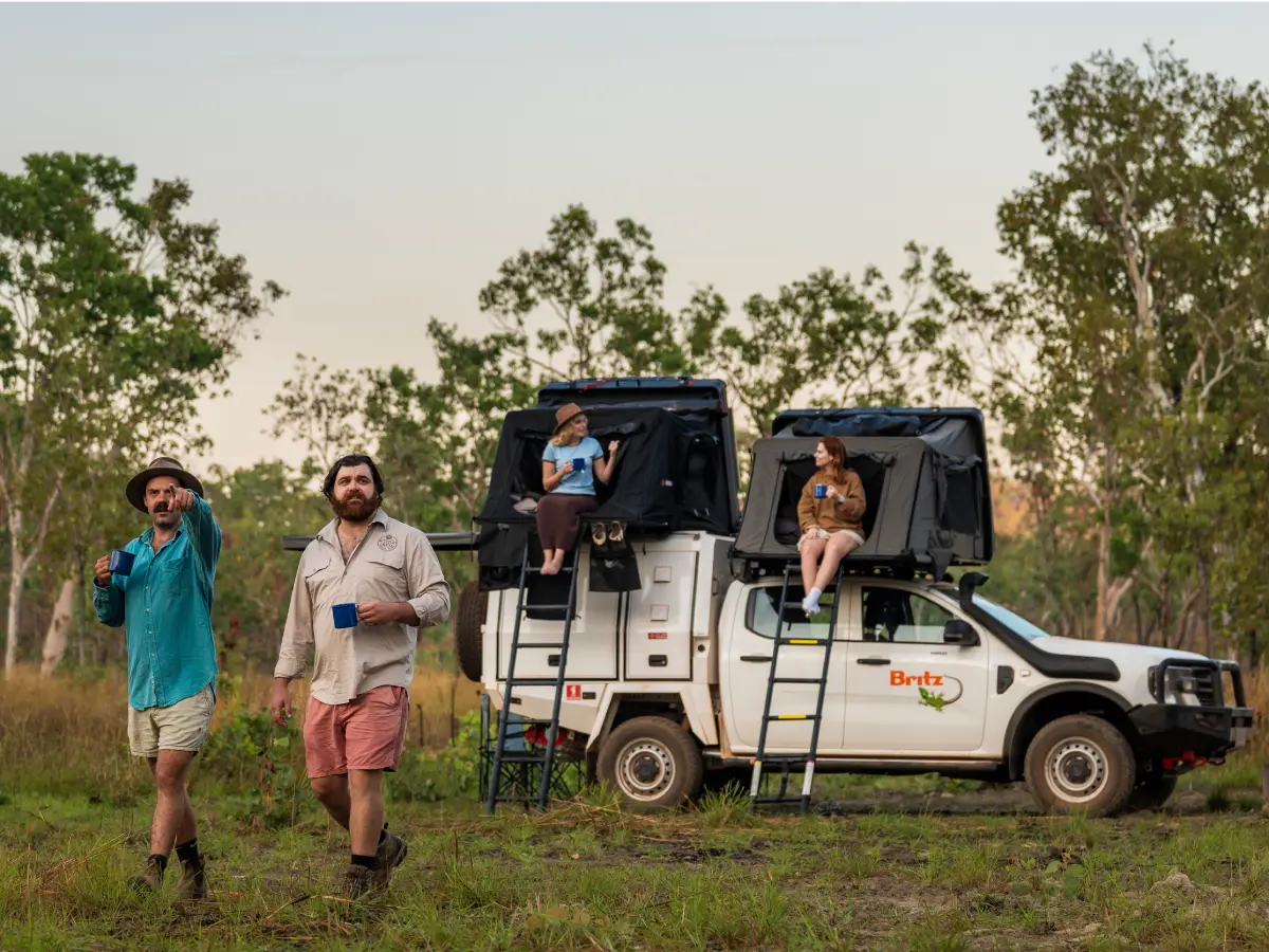 4WD Warrior Camper - Side View Roof Top Tent Setup