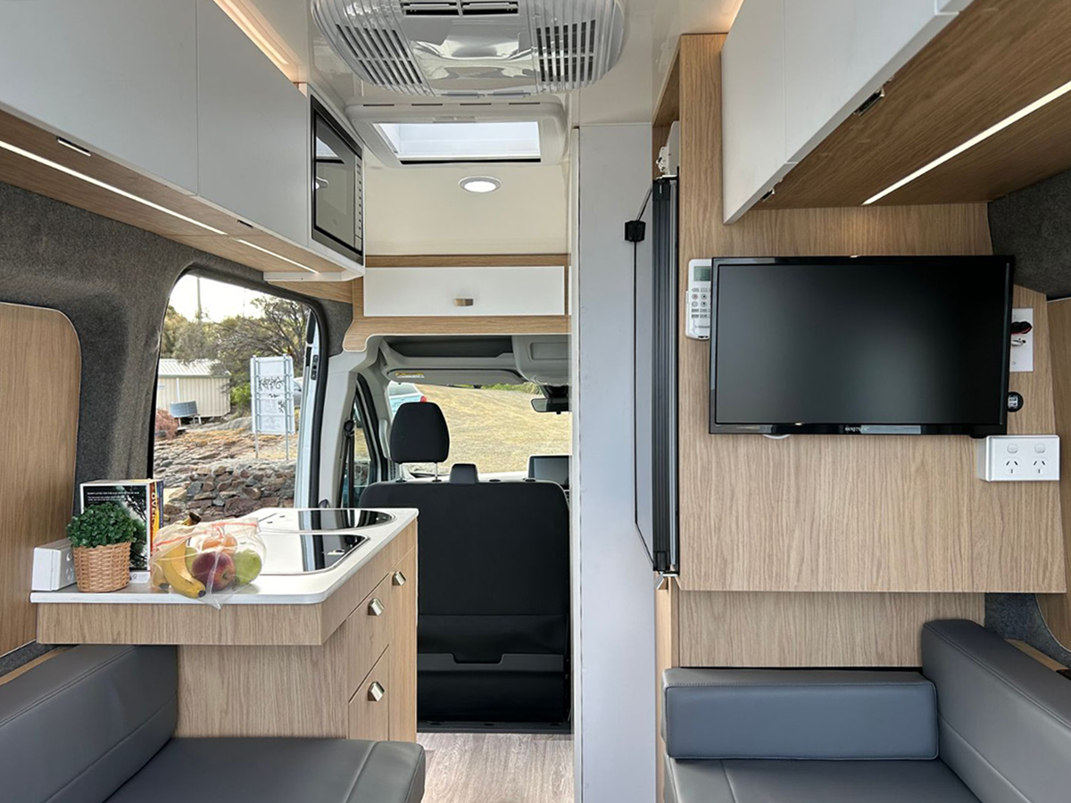 Cruisin 2 Berth Hitop - Interior with TV unit