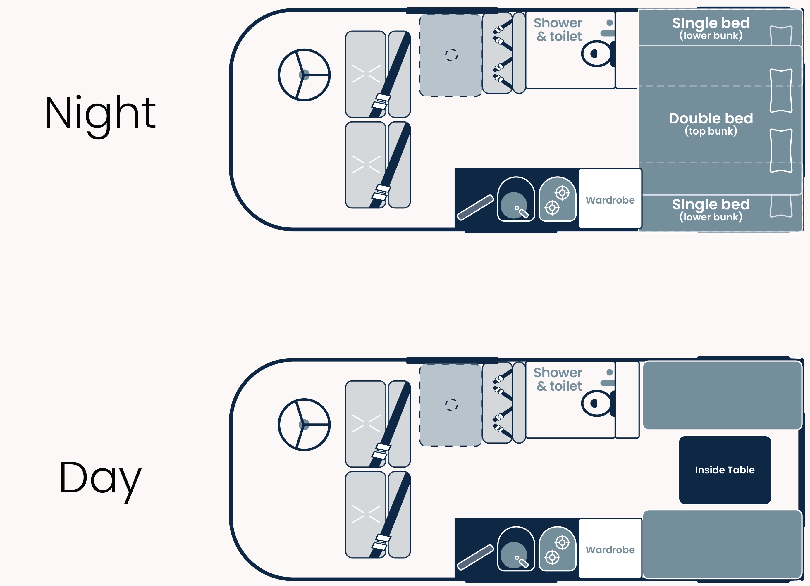 Polaris 2+2 - floorplan view