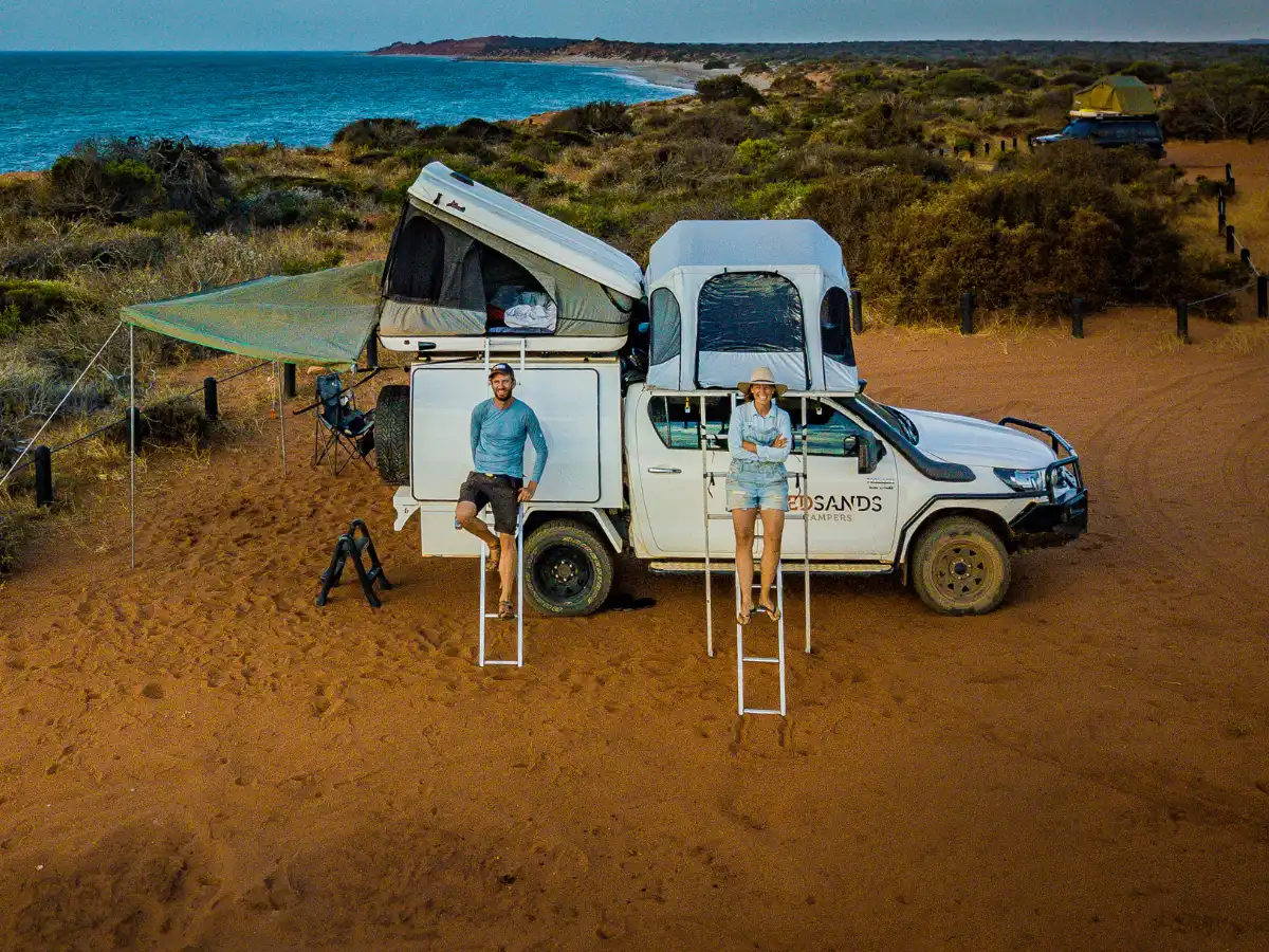 5 Person 4WD Rooftop Camper - Ariel Side View